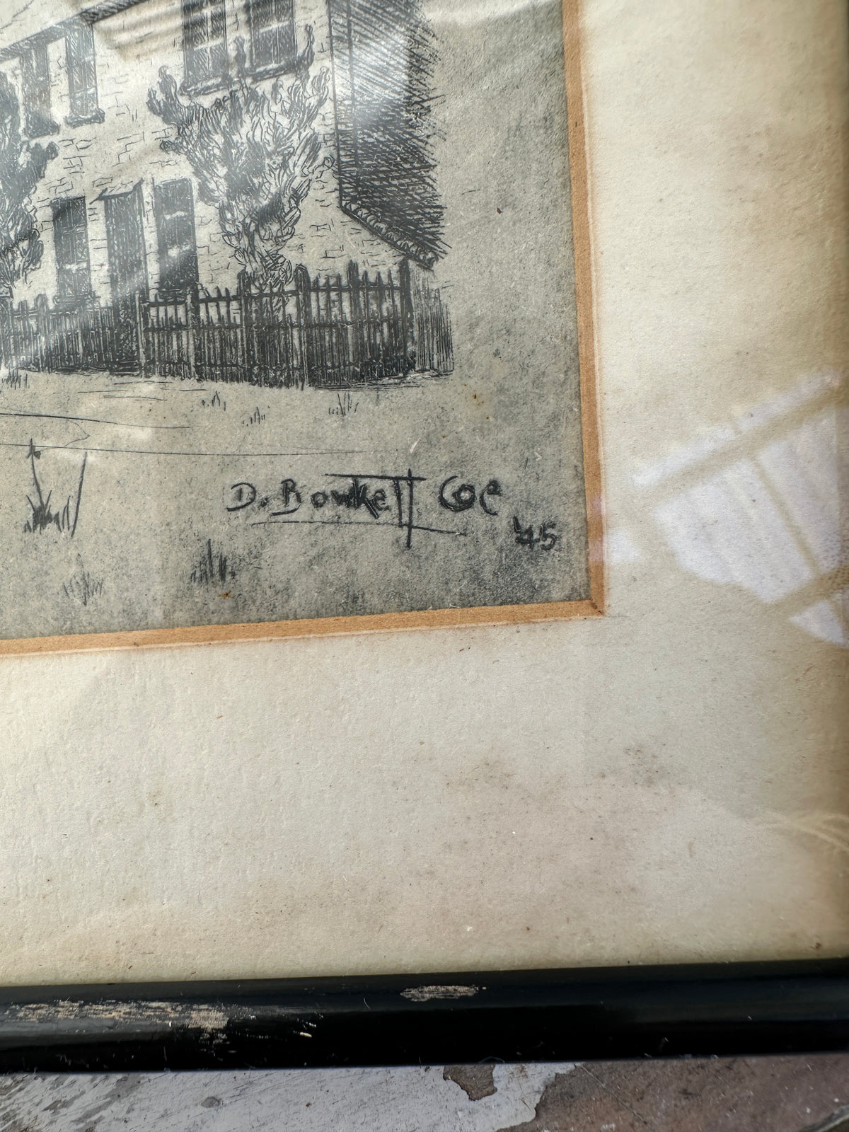Small pencil drawing with signature