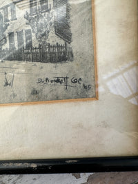 Small pencil drawing with signature