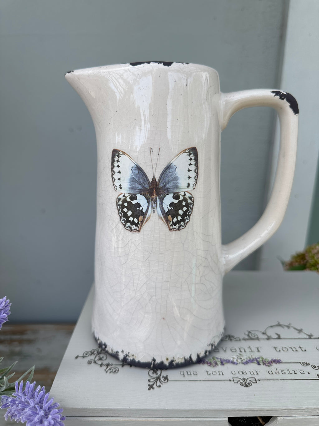 Norwood Jug Cream small w Butterfly