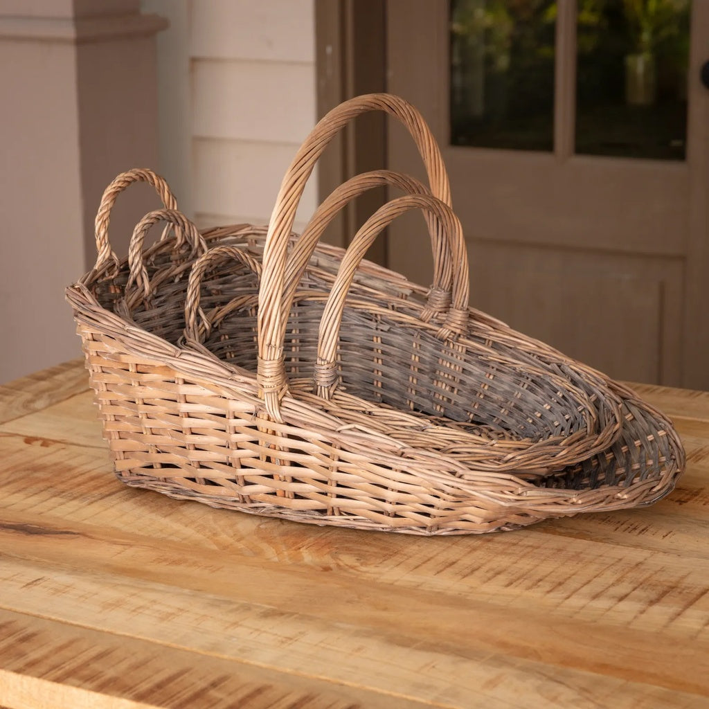 Flower Picking Baskets Willow Greywash