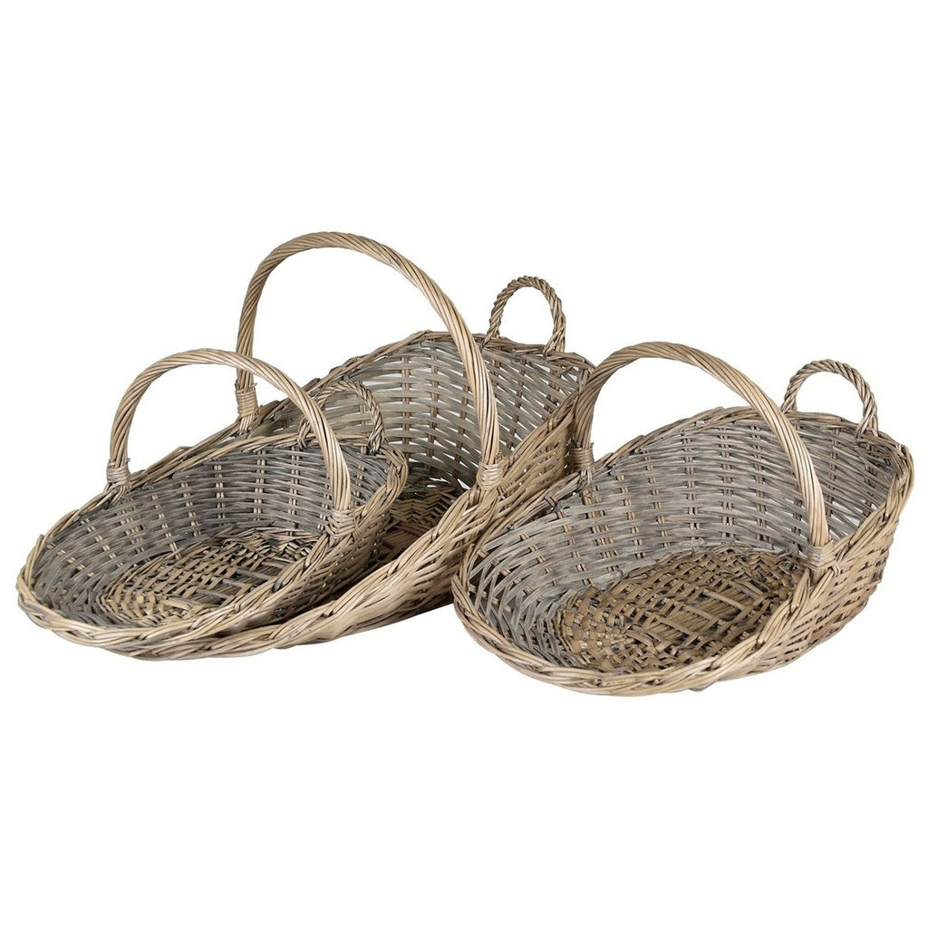 Flower Picking Baskets Willow Greywash