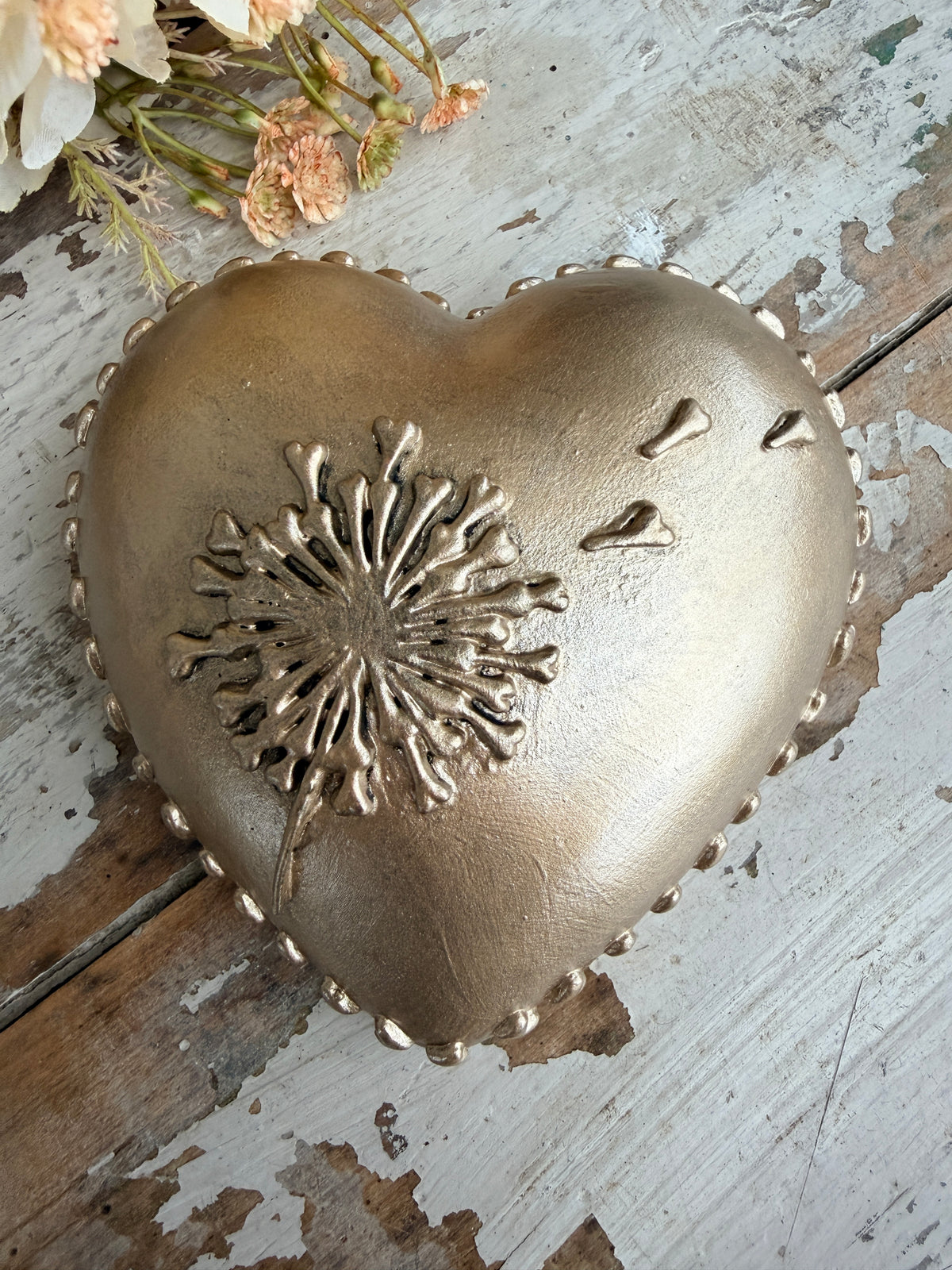 Wall heart Golden Blush Dandelion