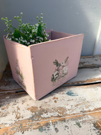 Rustic pink box with Bunnies