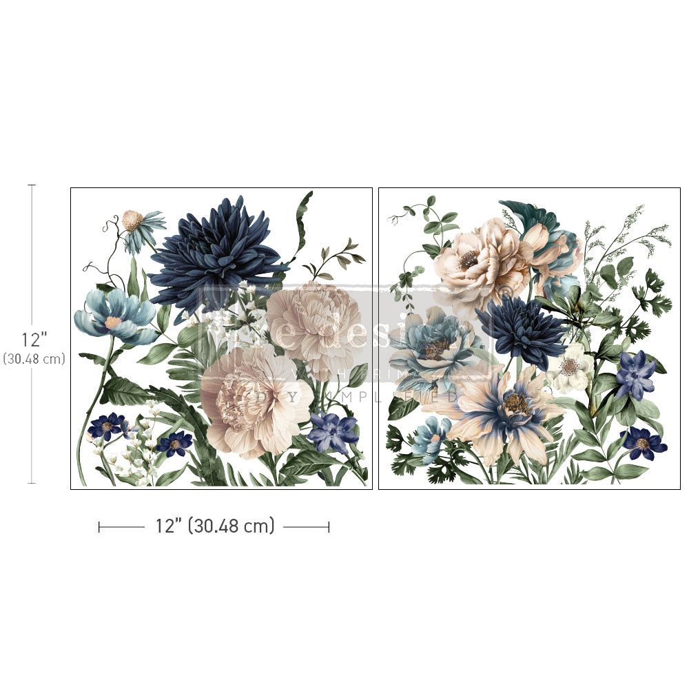Redesign with Prima transfer maxi - Cerulean Blooms