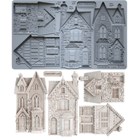 A set of miniature Victorian house templates and roof designs Charlbury Lane IOD Mould