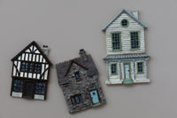 A set of miniature Victorian house templates and roof designs Charlbury Lane IOD Mould