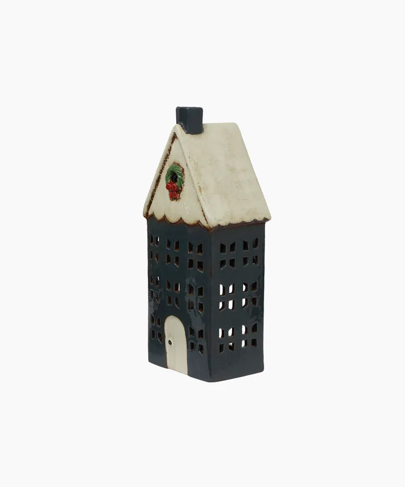 Christmas Tea Light House Blue with Wreath Large
Stock Code: YA0082
