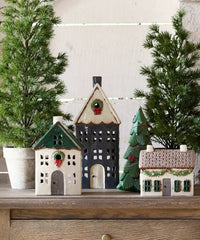 Christmas Tea Light House Blue with Wreath Large
Stock Code: YA0082