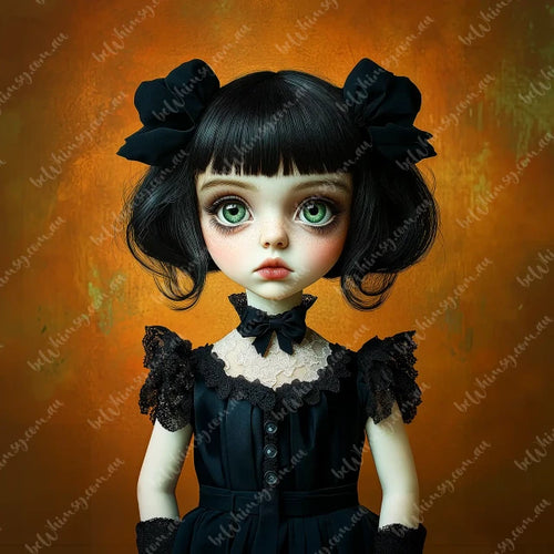 Colette Big Eyed Doll Mulberry Decoupage Paper