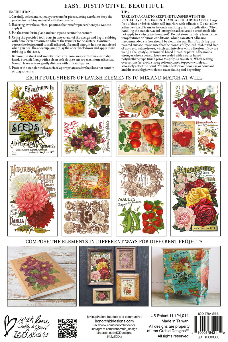 Seed Catalogue I IOD Transfer I sheets | Paint Me Vintage
