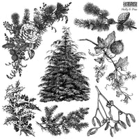 Holly & Pine IOD Stamp