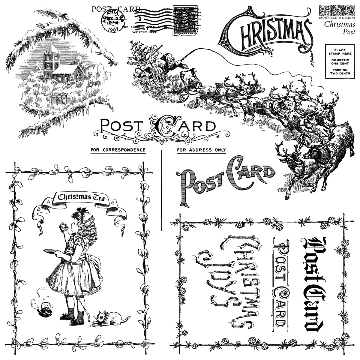 Christmas Post IOD Stamp