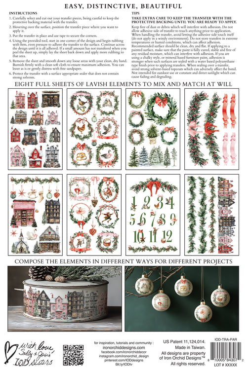 Partridge Lane IOD Transfer 8 sheets