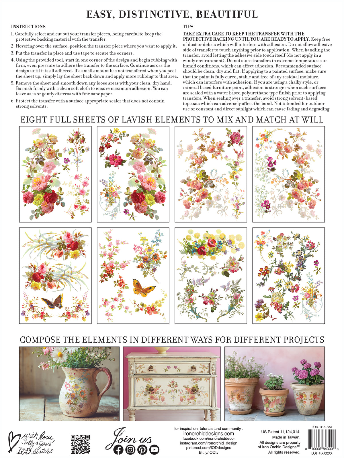 Saint Germaine IOD Transfer 8 sheets