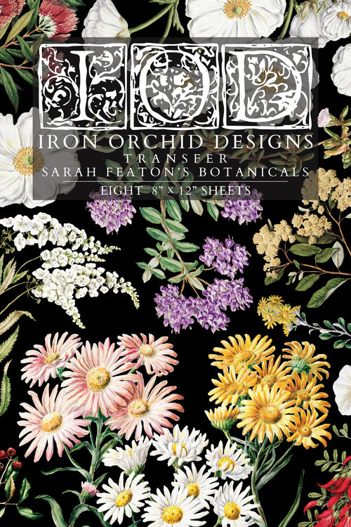 Sarah Featon's Botanicals IOD Transfer small 8 sheets