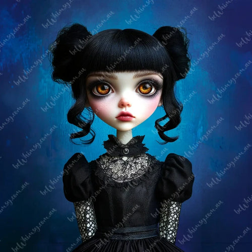 Coralie Big Eyed Doll Mulberry Decoupage Paper