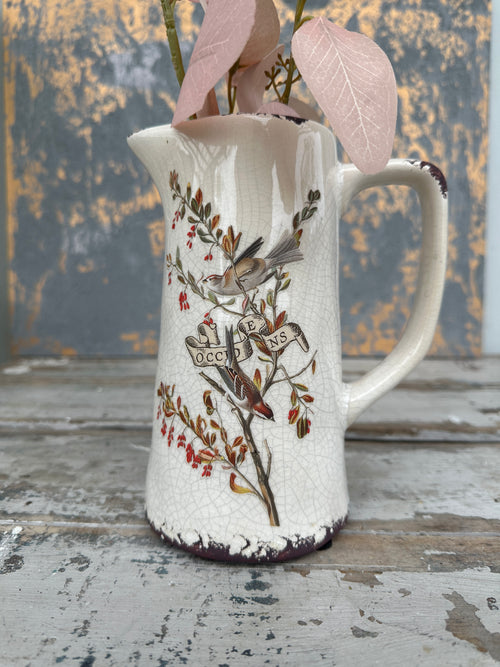 Norwood Jug Cream small w Bird and Branch