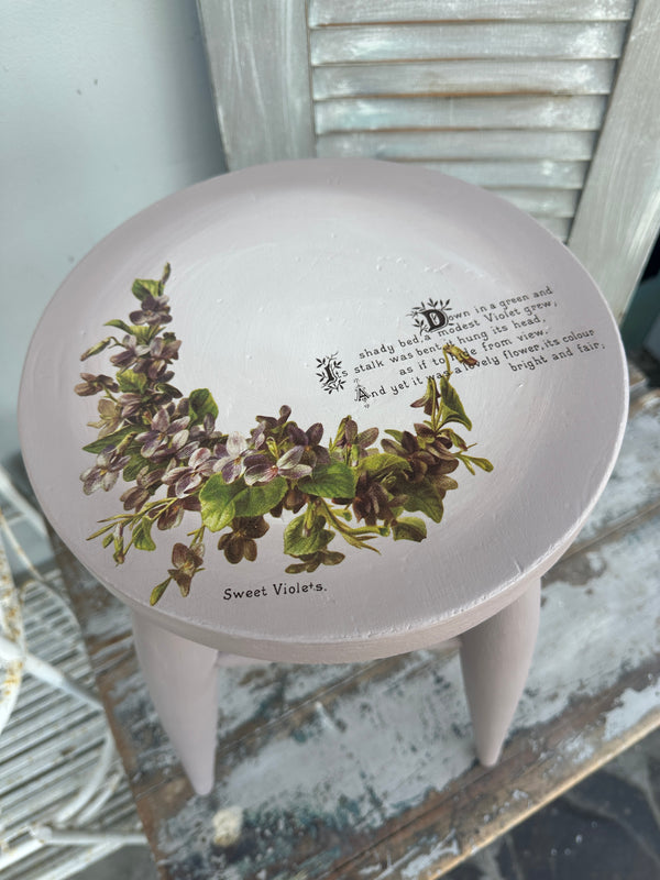 Stool table Lilac & Floral