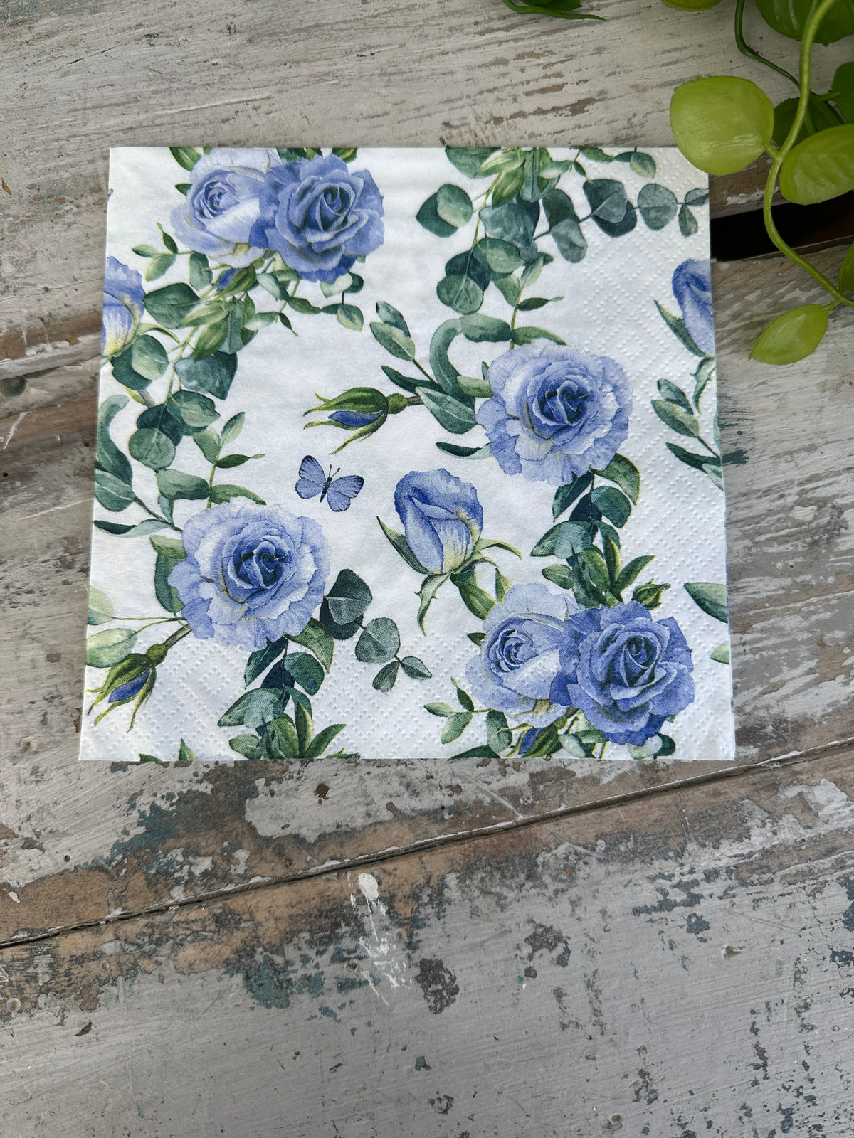 Blue Roses Napkin for Decoupage