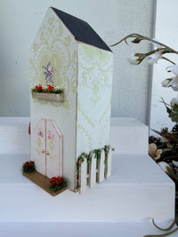 Miniature Handmade Houses Green series Lime Patterned