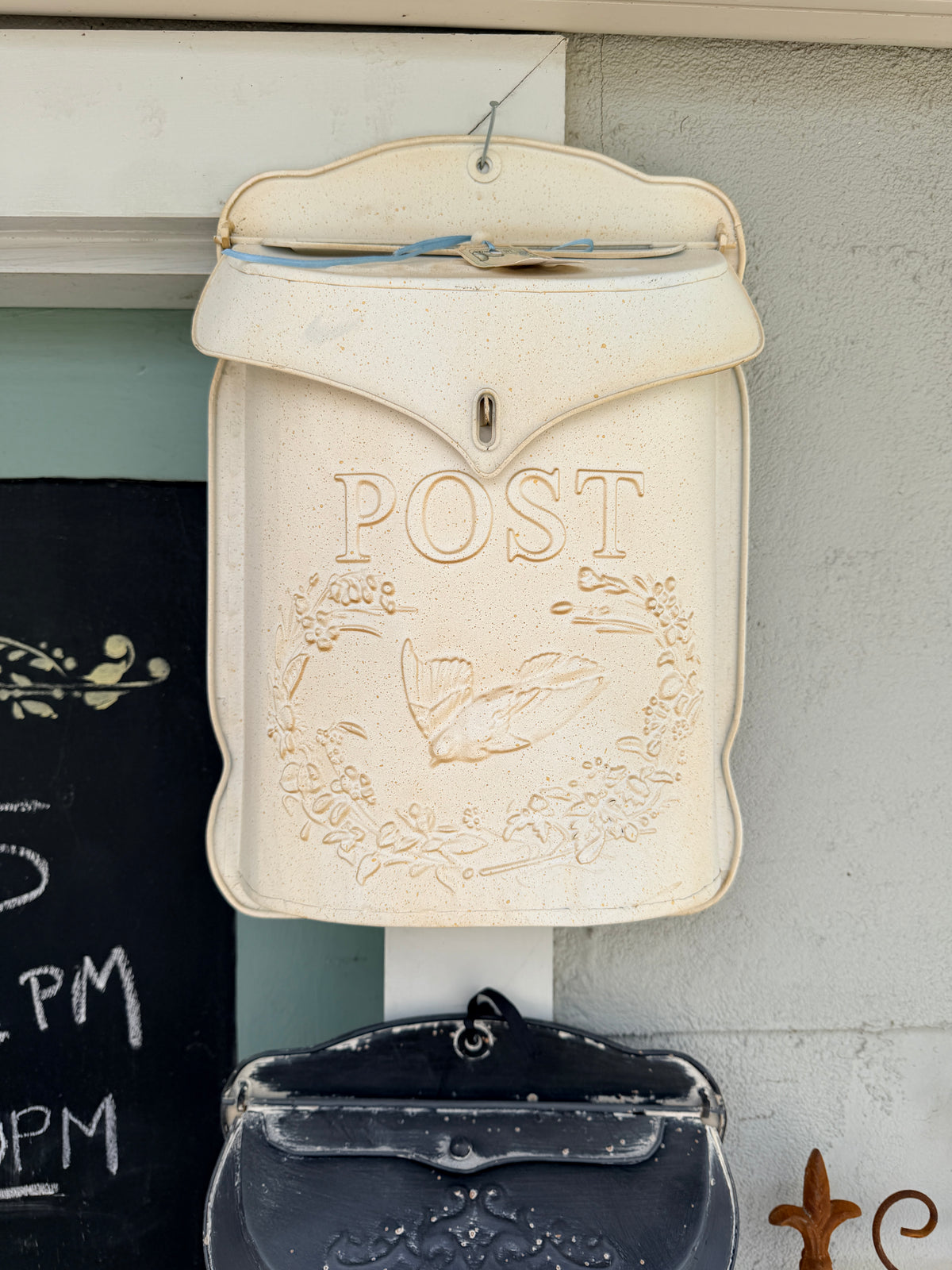 Post Box Rustic Antique White