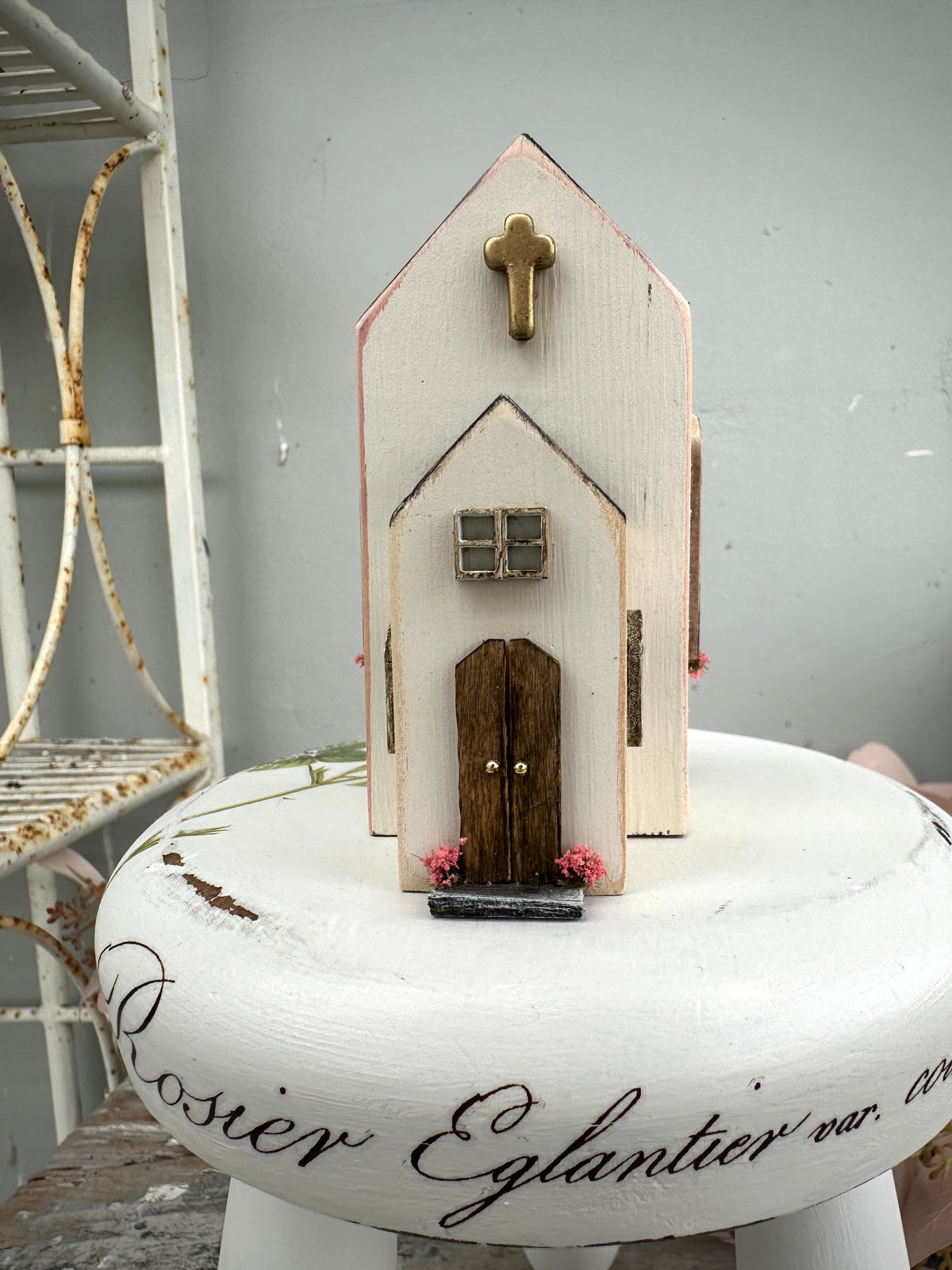 Handmade Houses Church series w Cross & windows