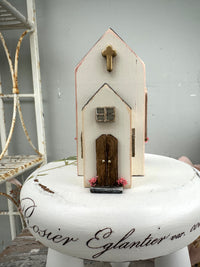 Handmade Houses Church series w Cross & windows