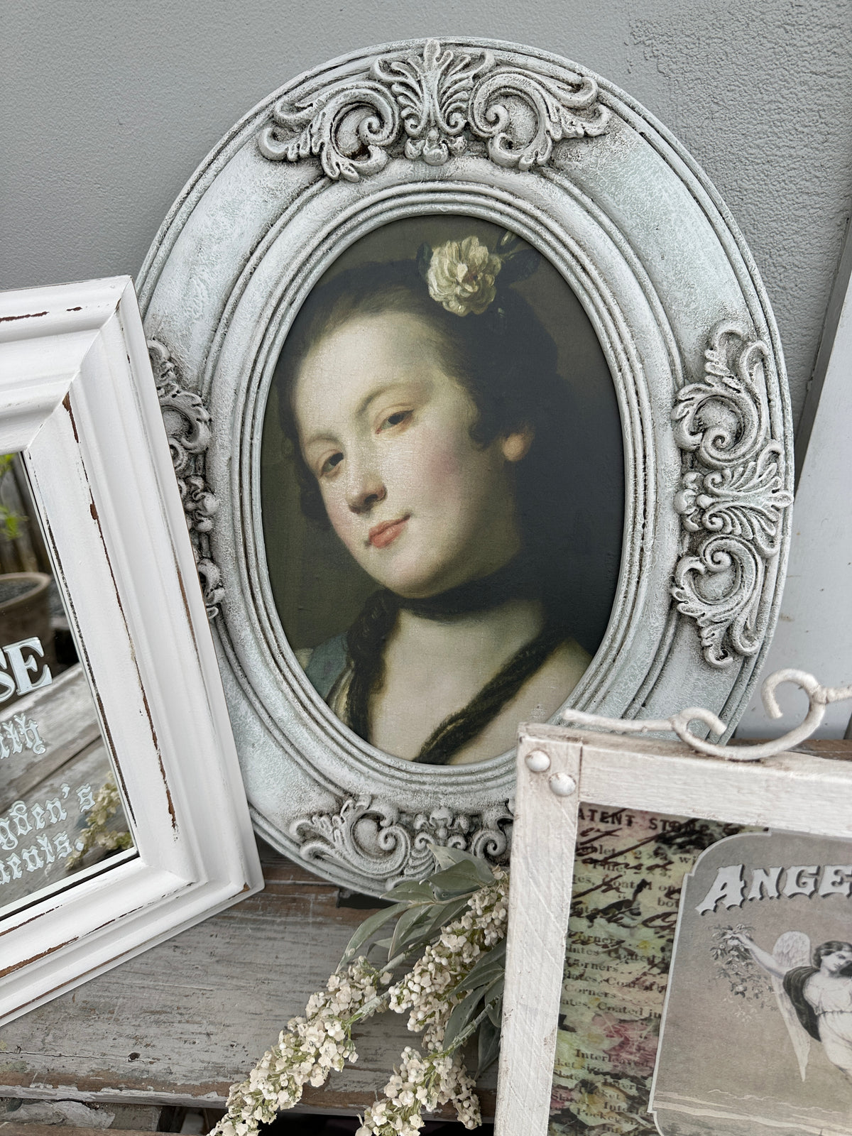 Renaissance Woman in Oval frame 