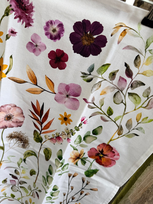 Tea towel Pressed Flower Stems Michel design works