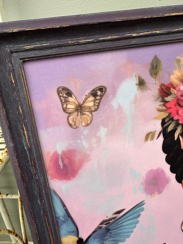 Purple Frida Framed Artwork