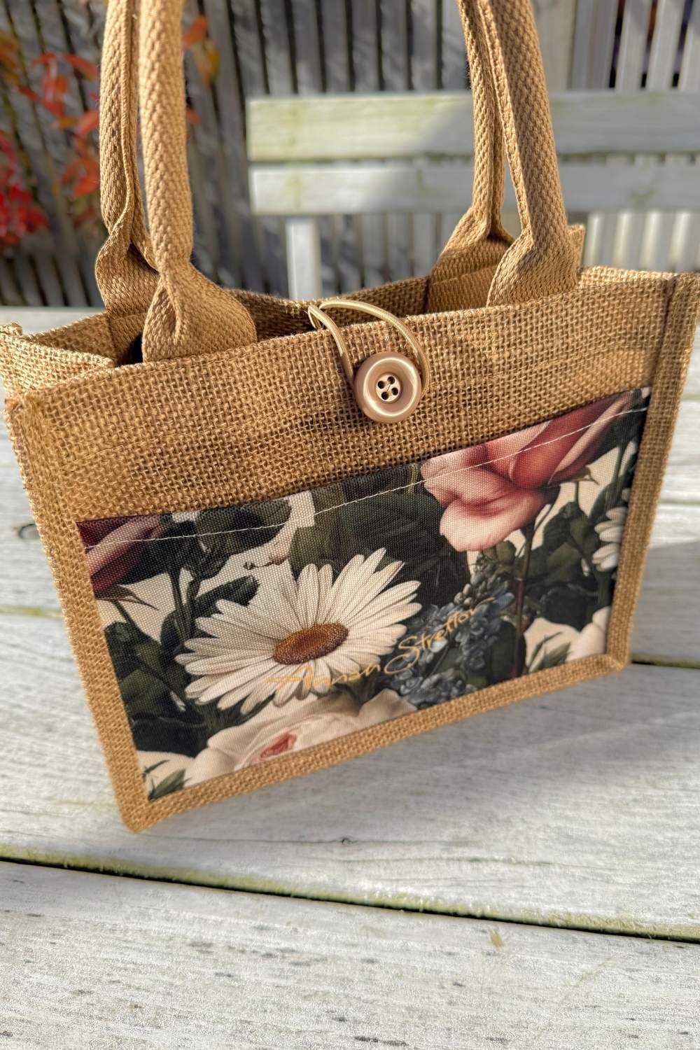 Daisy Do Baby sized Jute Bag  Annah Stretton