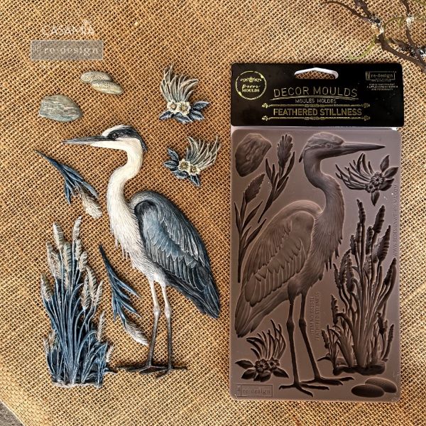 Feathered Stillness Heron Mould by Redesign with Prima