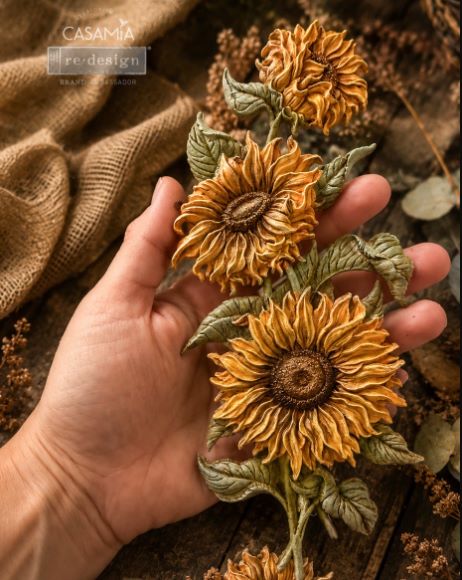 Golden Solstice Sunflower Mould by Redesign with Prima