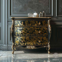 Redesign with prima christmas GOLD Luxe Foliage transfer Large KACHA