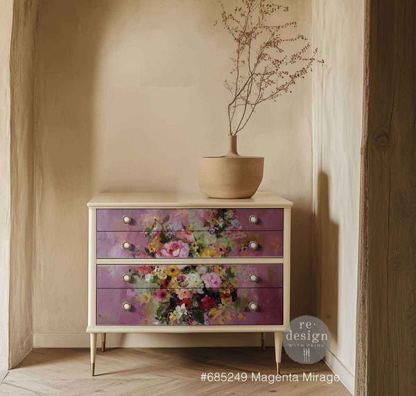Magenta Mirage Mulberry Tissue Decoupage Fiber Paper 1 sheet