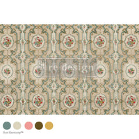 The Medallion Meadow Mulberry Tissue Decoupage Fiber Paper 1 sheet