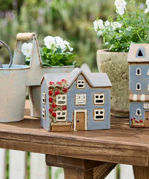 Devon Peak Tea Light Cottage Cornflour