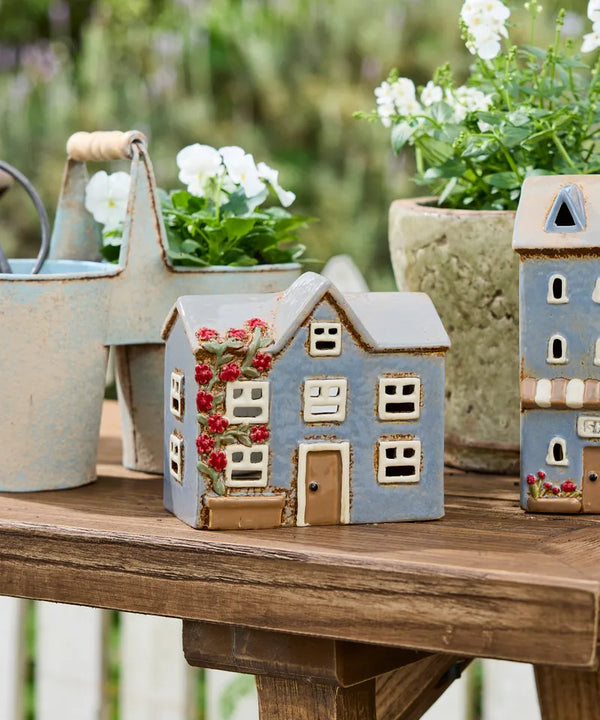 Devon Peak Tea Light Cottage Cornflour