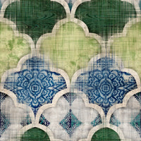 Distressed Tile Mint Tissue Decoupage Paper 3 sheets | Paint Me Vintage