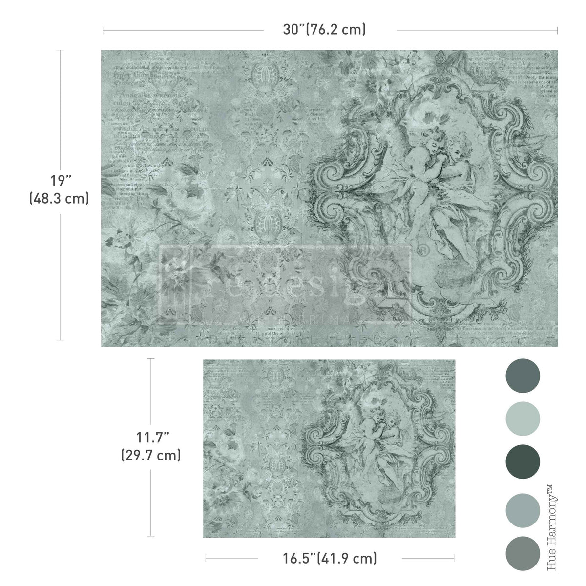 Jardin Des ChéRubins Decoupage Fiber Paper 2 sheet set Double Delight cherubs