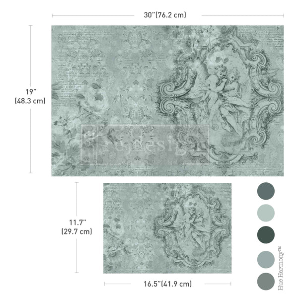 Jardin Des ChéRubins Decoupage Fiber Paper 2 sheet set Double Delight cherubs