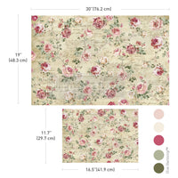 Timeless Charm Decoupage Fiber Paper 2 sheet set Double Delight