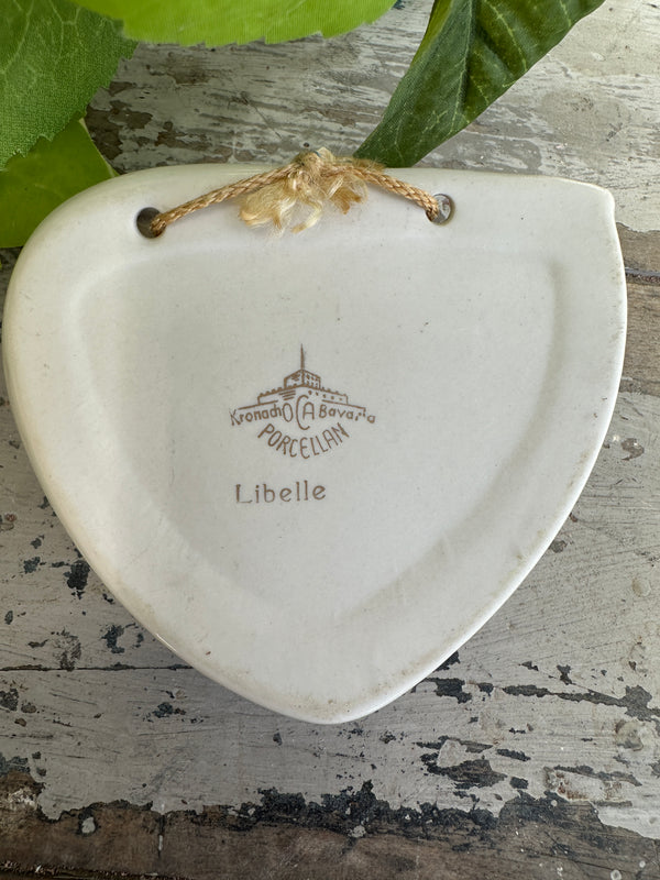 Bavarian porcelain hanging wall pocket