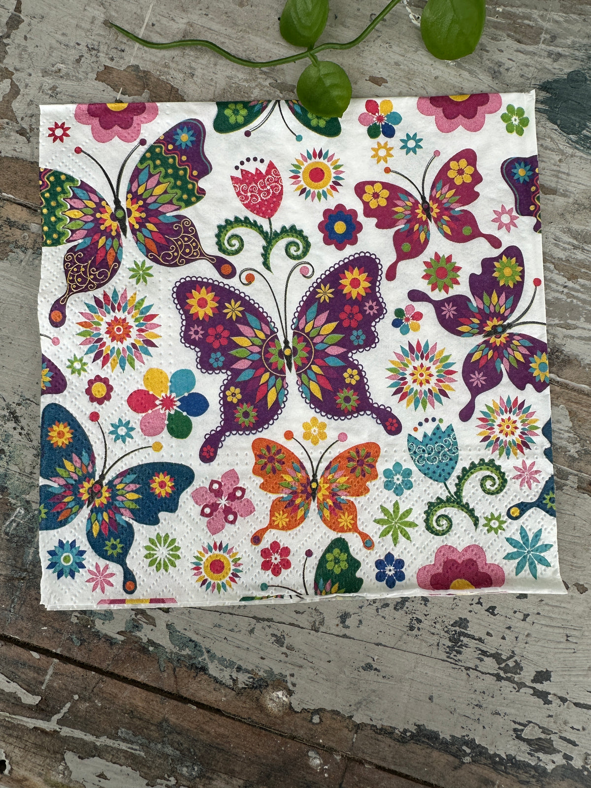 Boho Butterflies Napkin for Decoupage