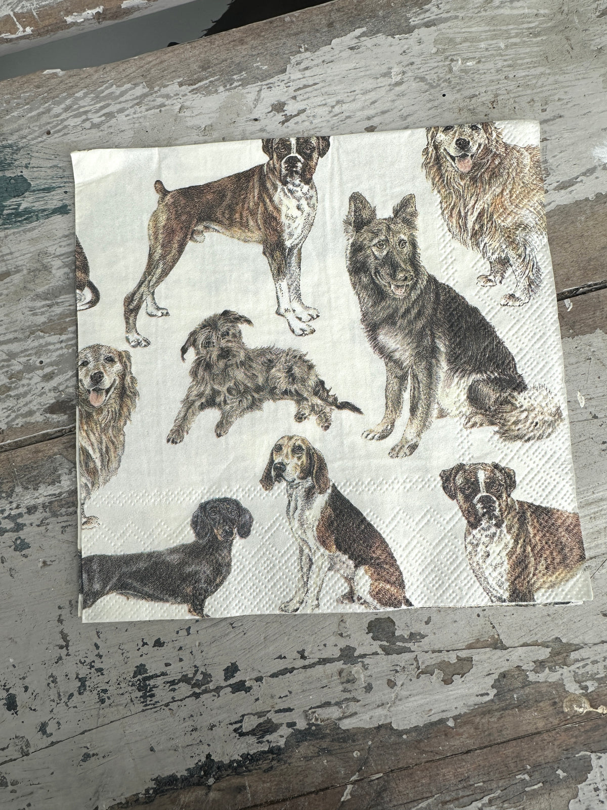 Dogs Napkin for Decoupage