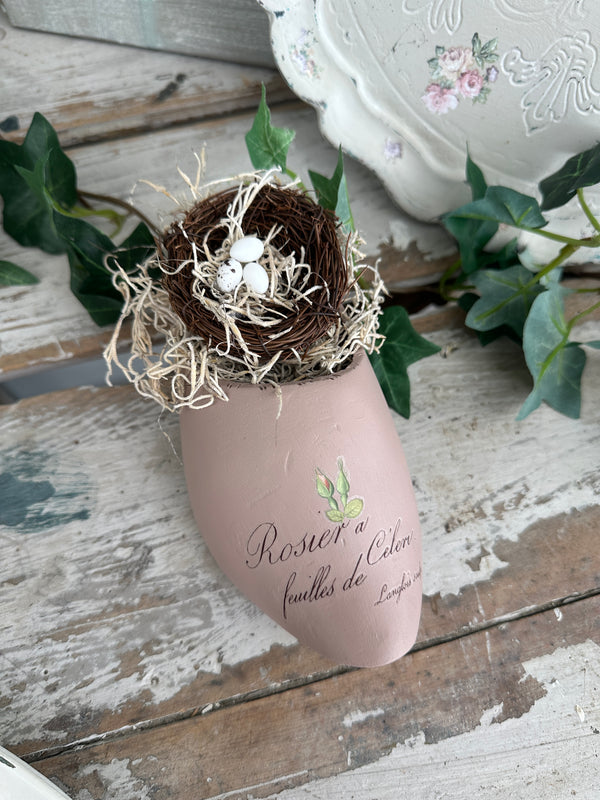 Rose Pink Clog and Bird Nest