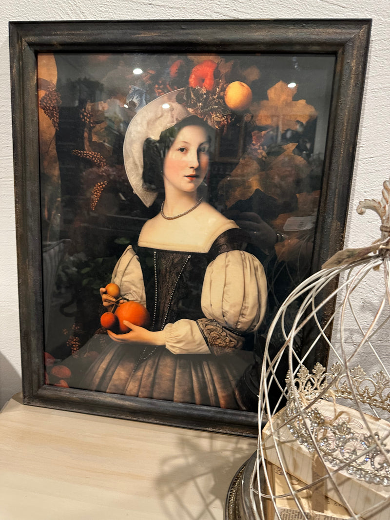 Renaissance Woman in Bespoke matching frame - has glass