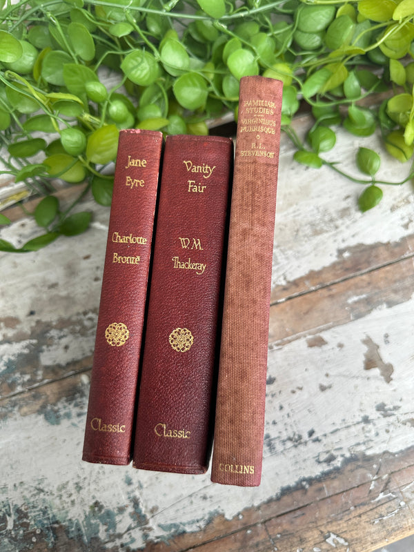 Familiar Studies of Men and Books Vintage Book Red