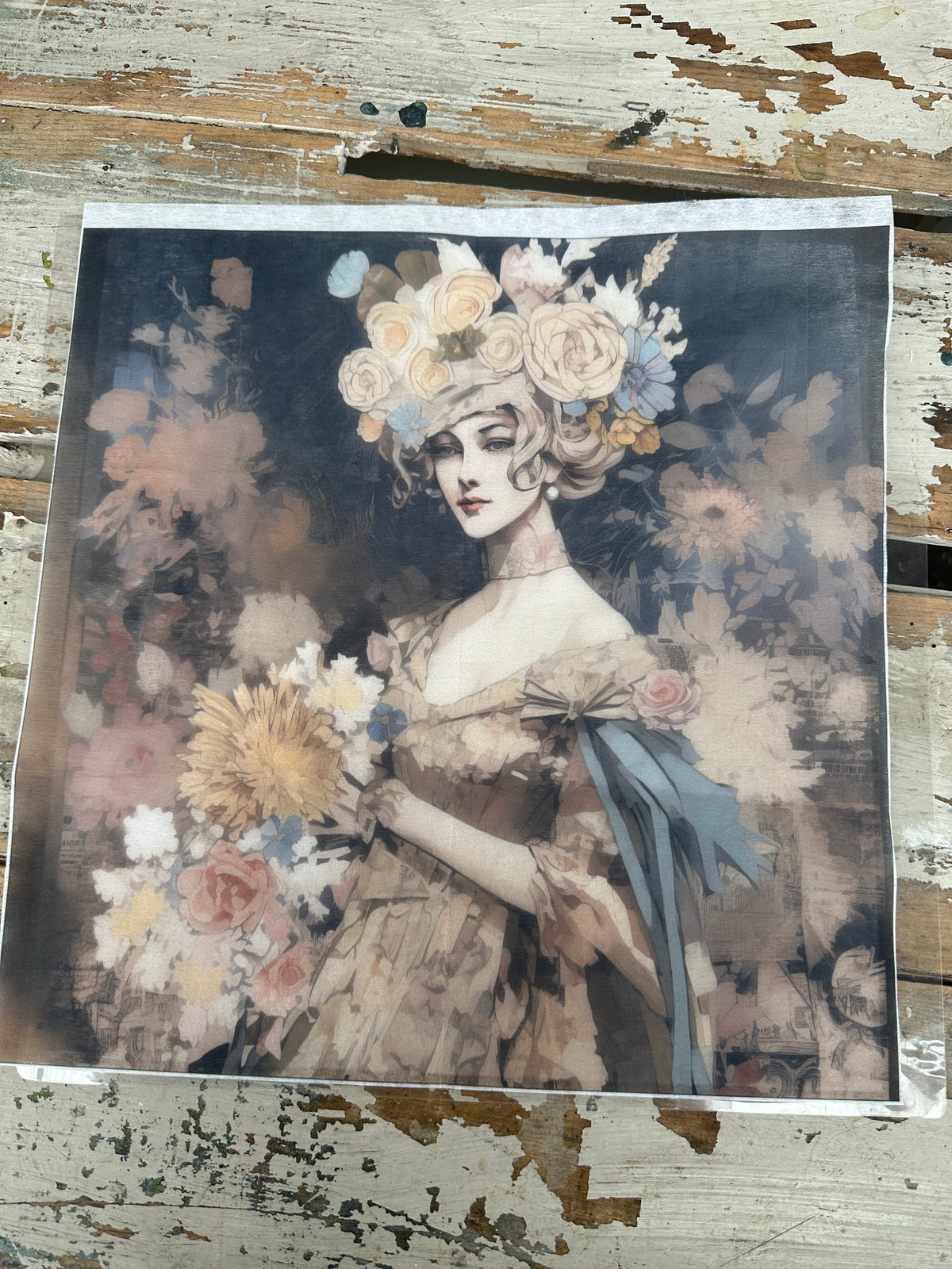 Beauty in Blue Vivacious Square Paper for Decoupage