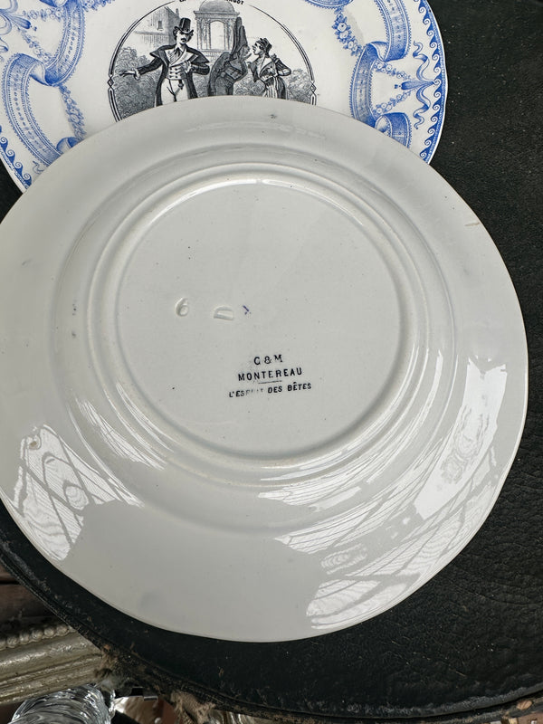 French transferware Plate circa1876 - 1895